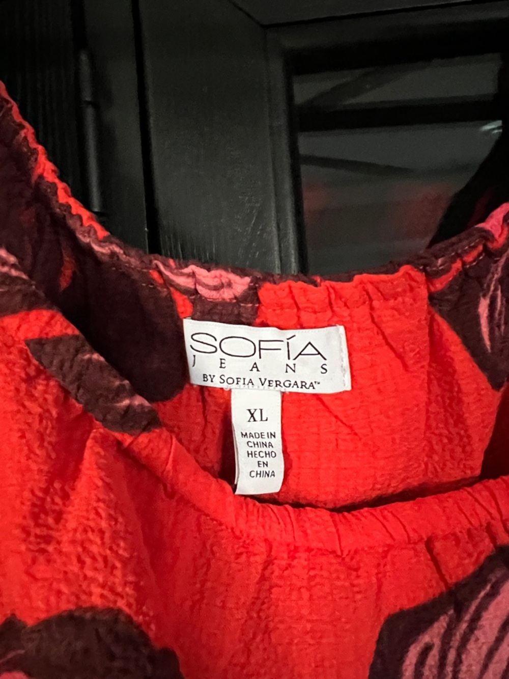 sofia by sofia vergara Red Floral-Leaf Ruffle Maxi Dress - Picture 2 of 2